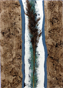 Colin Riches, 'Reed and River', reed, earth, ink and gouache